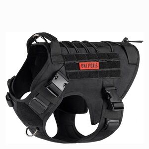 Black Tactical Dog Harness